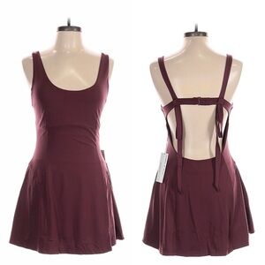 NWT Girlfriend Collective Burgundy Strappy Active Dress Size L
